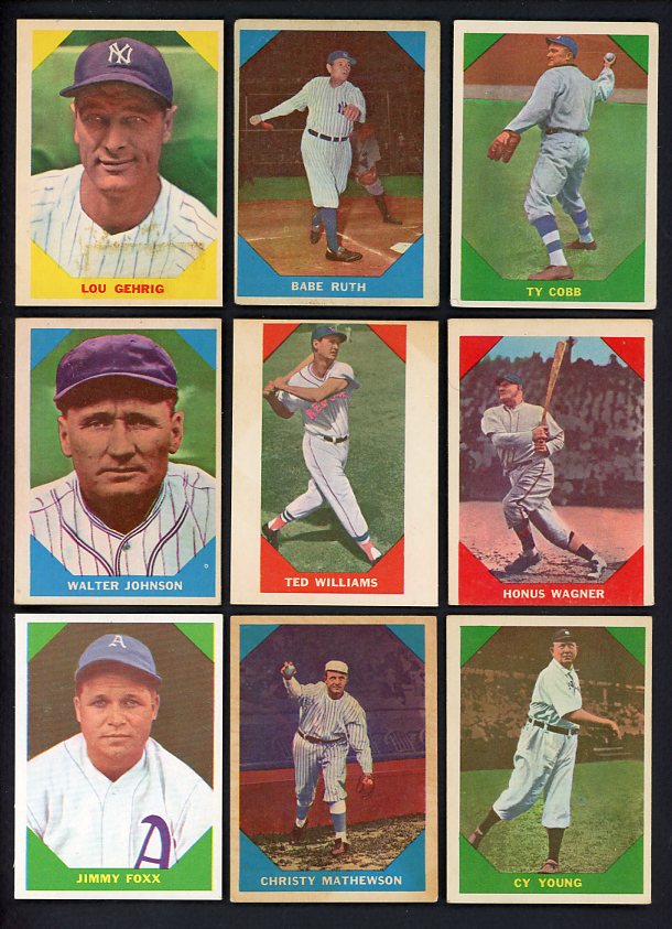 1960 Fleer Baseball Set Ruth Cobb Gehrig Williams 486920