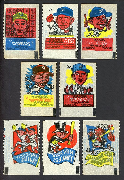 1961 Topps Magic Rub Offs Set Berra Banks Martin 486930