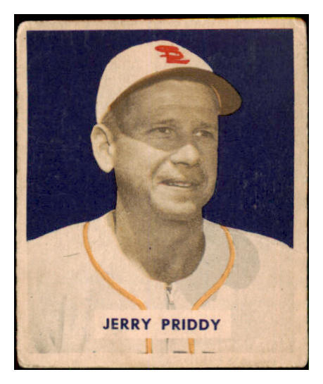 1949 Bowman Baseball #004 Jerry Priddy Browns VG Name Front 487069