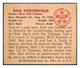 1950 Bowman Baseball #216 Bob Porterfield Yankees NR-MT 487075