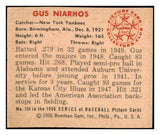 1950 Bowman Baseball #154 Gus Niarhos Yankees EX-MT 487079
