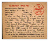 1950 Bowman Baseball #136 Warren Rosar Red Sox EX-MT 487080