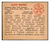 1950 Bowman Baseball #218 Cliff Mapes Yankees VG-EX 487100