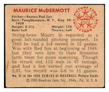 1950 Bowman Baseball #097 Maurice McDermott Red Sox VG-EX 487105