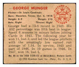 1950 Bowman Baseball #089 George Munger Cardinals VG-EX 487109