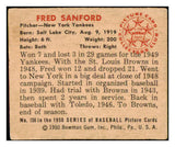 1950 Bowman Baseball #156 Fred Sanford Yankees VG-EX 487135