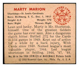 1950 Bowman Baseball #088 Marty Marion Cardinals VG-EX 487147