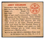 1950 Bowman Baseball #047 Jerry Coleman Yankees VG-EX 487149