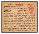 1950 Bowman Baseball #132 Mickey Vernon Indians VG 487170