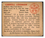 1950 Bowman Baseball #082 Whitey Lockman Giants VG 487172