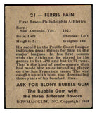 1948 Bowman Baseball #021 Ferris Fain A's VG-EX 487191