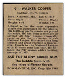 1948 Bowman Baseball #009 Walker Cooper Giants EX-MT 487196