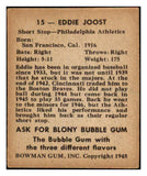 1948 Bowman Baseball #015 Eddie Joost A's EX 487200