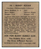 1948 Bowman Baseball #010 Buddy Rosar A's VG-EX 487209