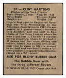 1948 Bowman Baseball #037 Clint Hartung Giants EX 487233