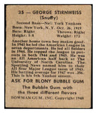 1948 Bowman Baseball #035 Snuffy Stirnweiss Yankees FR-GD 487234