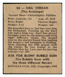 1948 Bowman Baseball #028 Emil Verban Phillies VG-EX 487241
