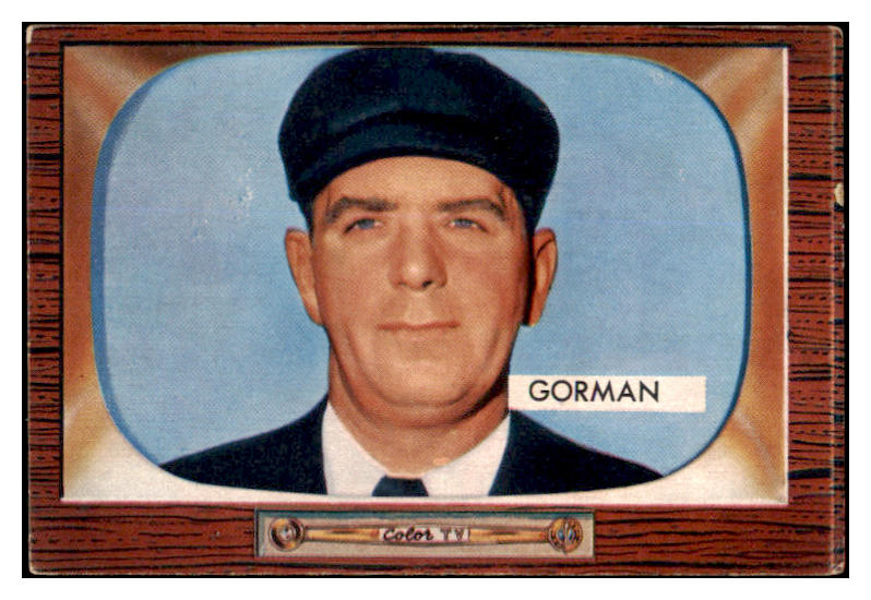 1955 Bowman Baseball #293 Tom Gorman Umpire EX+/EX-MT 487260