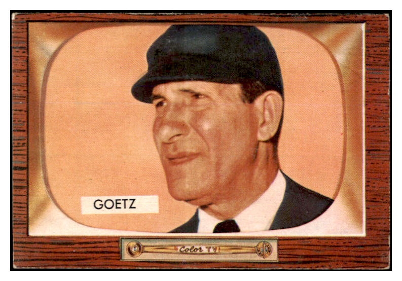 1955 Bowman Baseball #311 Larry Goetz Umpire EX+/EX-MT 487261