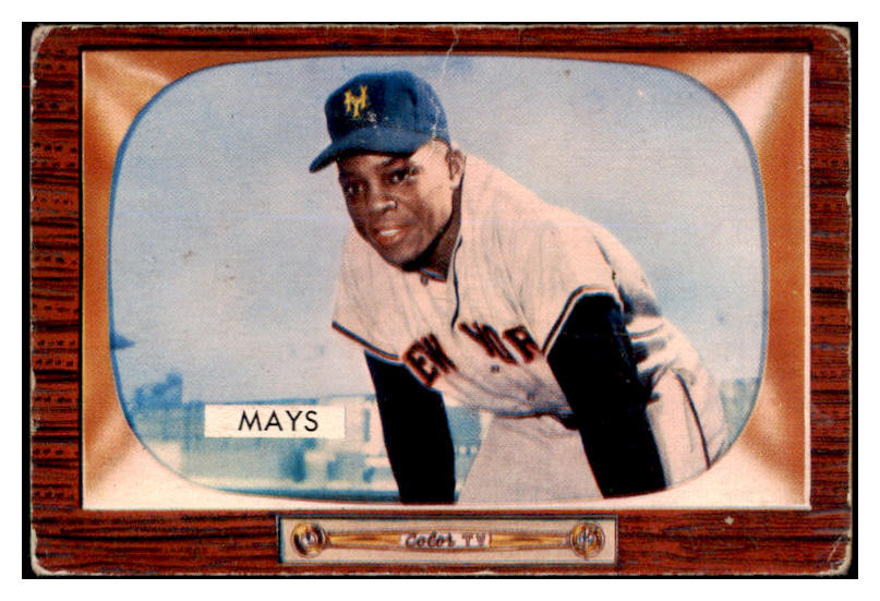 1955 Bowman Baseball #184 Willie Mays Giants Good 487267