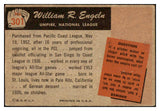 1955 Bowman Baseball #301 Bill Engeln Umpire VG-EX 487272