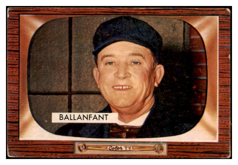 1955 Bowman Baseball #295 E. Lee Ballanfant Umpire VG-EX 487275