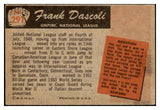 1955 Bowman Baseball #291 Frank Dascoli Umpire VG-EX 487276