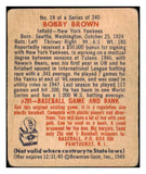 1949 Bowman Baseball #019 Bobby Brown Yankees VG-EX 487313