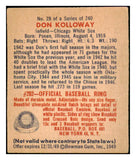 1949 Bowman Baseball #028 Don Kolloway White Sox GD-VG 487325