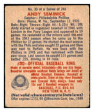 1949 Bowman Baseball #030 Andy Seminick Phillies VG-EX 487329