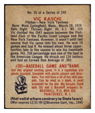 1949 Bowman Baseball #035 Vic Raschi Yankees VG 487338