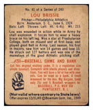 1949 Bowman Baseball #041 Lou Brissie A's GD-VG 487348
