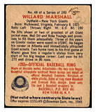 1949 Bowman Baseball #048 Willard Marshall Giants FR-GD 487362