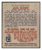 1949 Bowman Baseball #053 Jack Kramer Red Sox EX-MT 487371