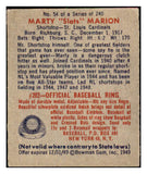 1949 Bowman Baseball #054 Marty Marion Cardinals EX 487372