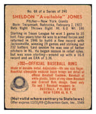 1949 Bowman Baseball #068 Sheldon Jones Giants GD-VG 487396