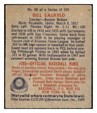 1949 Bowman Baseball #088 Bill Salkeld Braves VG-EX No Name 487438