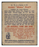 1949 Bowman Baseball #089 Mizell Platt Browns VG 487439