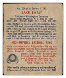 1949 Bowman Baseball #106 Jake Early Senators VG-EX 487472