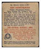 1949 Bowman Baseball #108 Ken Heintzelman Phillies VG 487476
