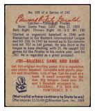 1949 Bowman Baseball #109 Ed Fitzgerald Pirates VG-EX Script 487480