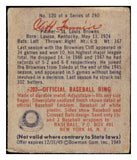 1949 Bowman Baseball #120 Cliff Fannin Browns VG-EX 487498