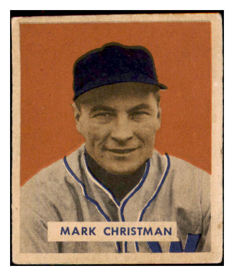 1949 Bowman Baseball #121 Mark Christman Senators VG-EX 487499