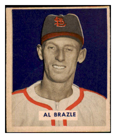 1949 Bowman Baseball #126 Al Brazle Cardinals EX-MT Script 487511