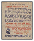 1949 Bowman Baseball #127 Henry Majeski A's VG-EX Print 487514