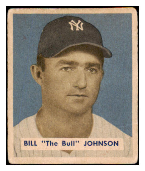 1949 Bowman Baseball #129 Bill Johnson Yankees VG 487516