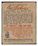1949 Bowman Baseball #129 Bill Johnson Yankees VG 487516