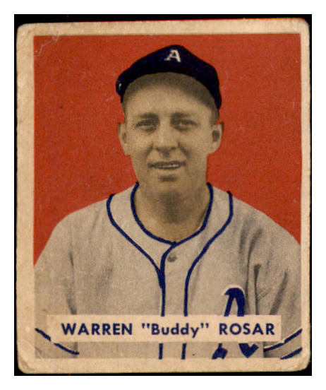 1949 Bowman Baseball #138 Buddy Rosar A's GD-VG 487536