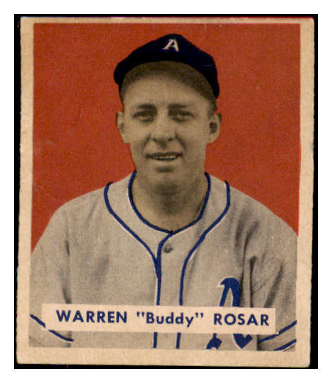 1949 Bowman Baseball #138 Buddy Rosar A's VG-EX 487537