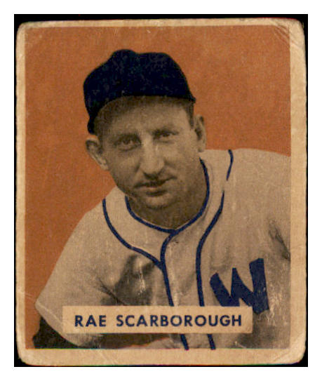 1949 Bowman Baseball #140 Rae Scarborough Senators FR-GD 487541